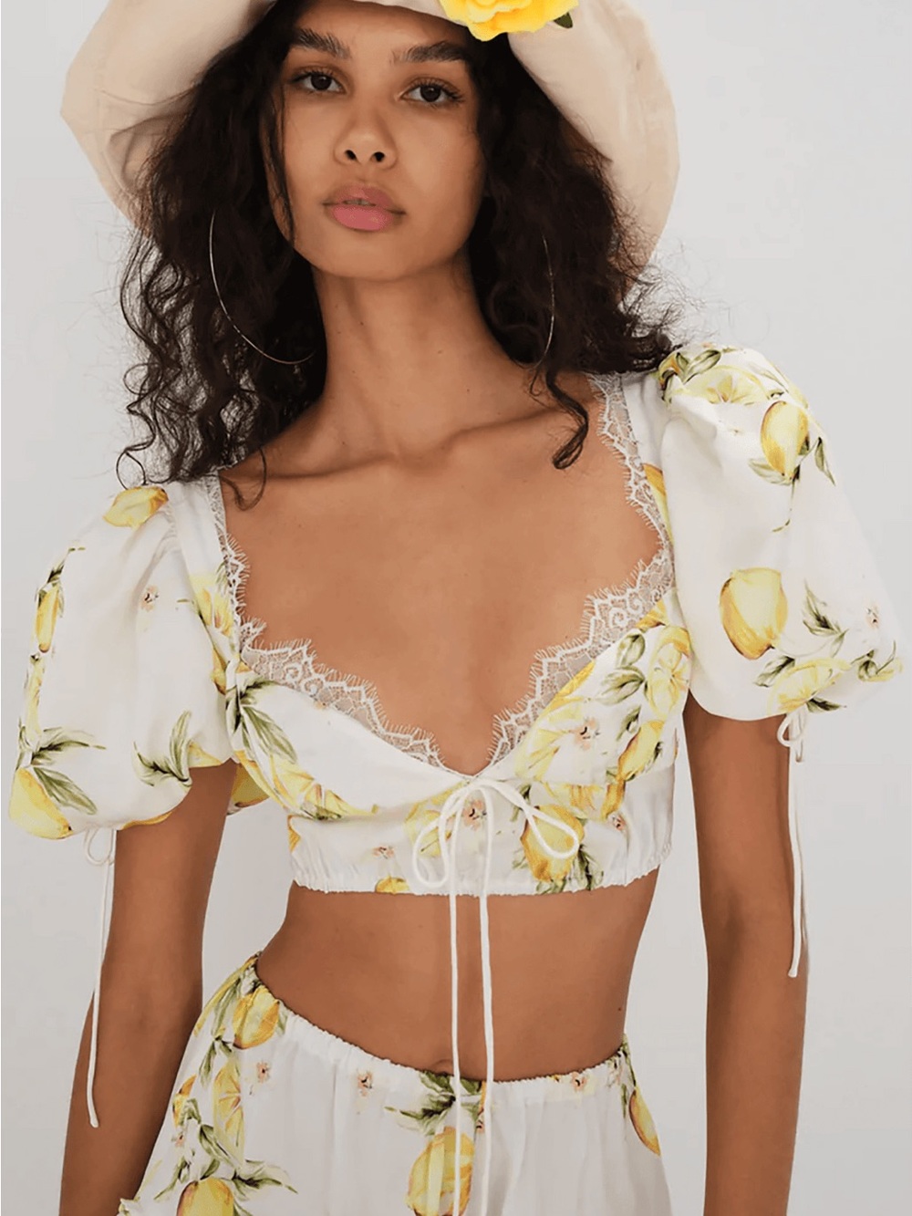NWT For Love & Lemons Alana Crop Top